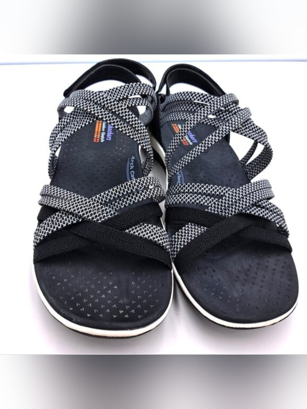 Skechers Reggae  Stretch Knit Ankle Strappy Active Sport Sandals Size 9.5